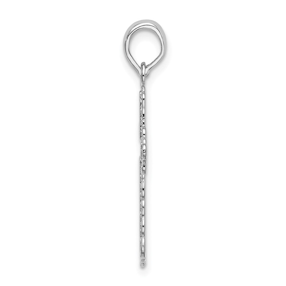 FJC Finejewelers 925 Sterling Silver Polished Lace-edge Cross Charm 16 mm