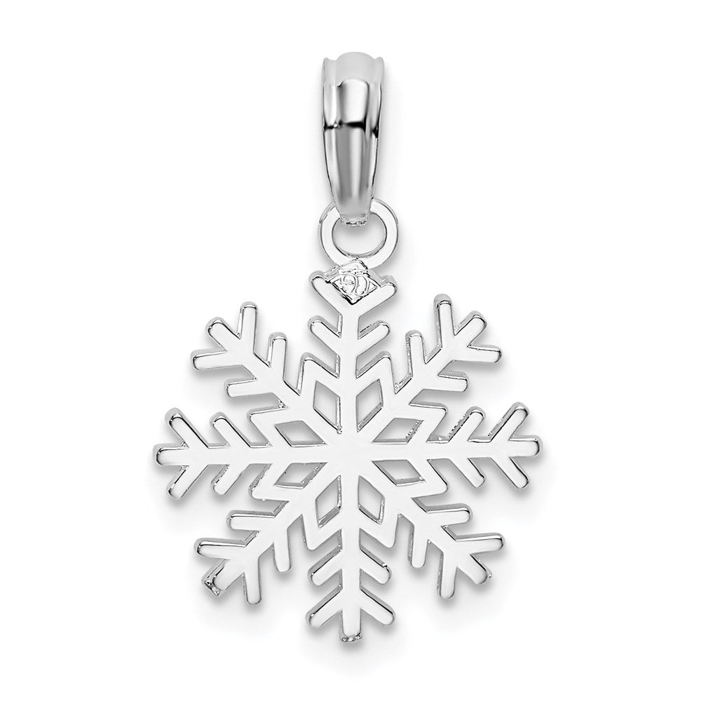 FJC Finejewelers 925 Sterling Silver Polished Cut-out Snowflake Charm 13 mm