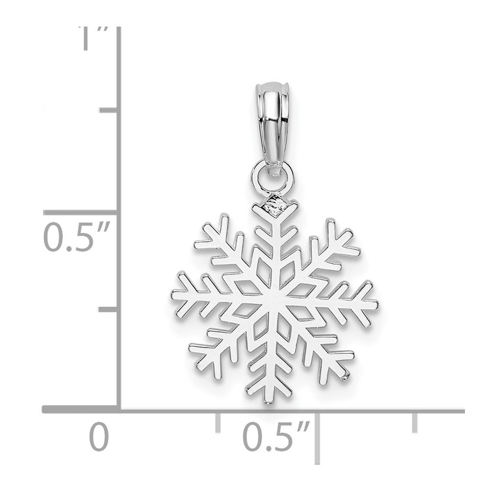FJC Finejewelers 925 Sterling Silver Polished Cut-out Snowflake Charm 13 mm