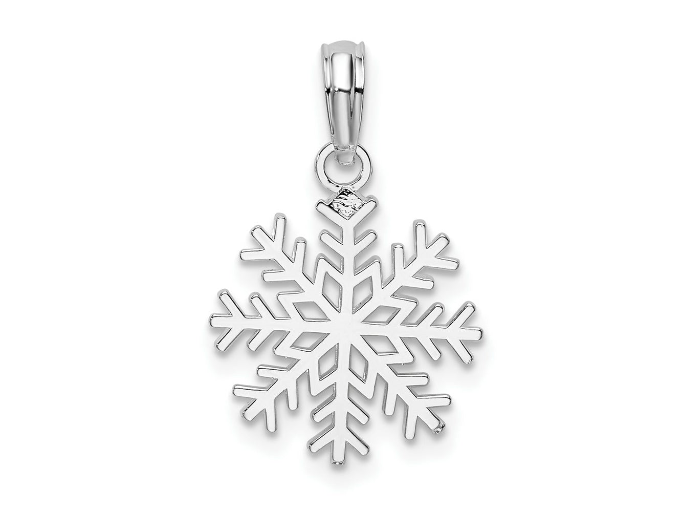 FJC Finejewelers 925 Sterling Silver Polished Cut-out Snowflake Charm 13 mm