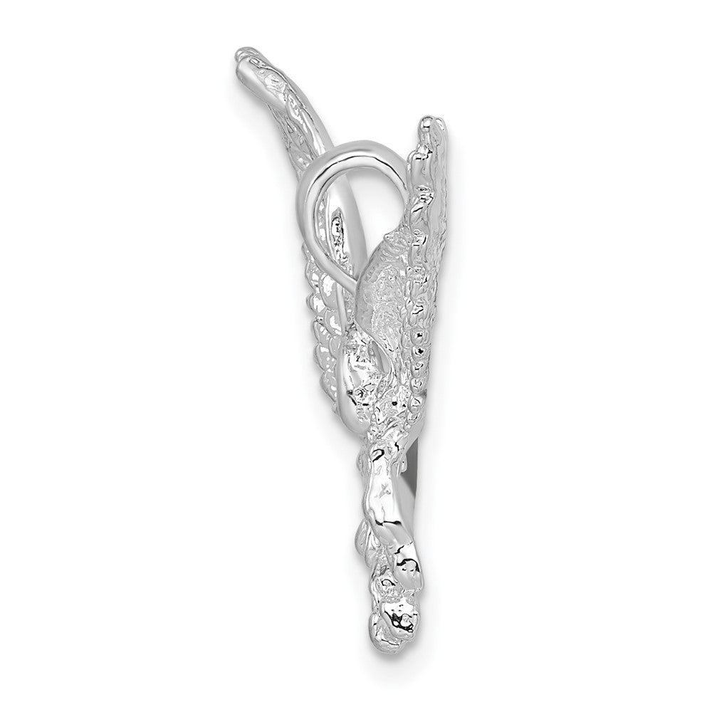 FJC Finejewelers 925 Sterling Silver Rhodium Plated Polished Flying Eagle Charm 33 mm