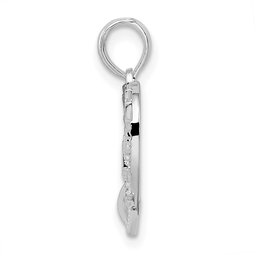 FJC Finejewelers 925 Sterling Silver Rhodium Plated #1 Grandma in Heart Charm