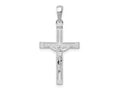 FJC Finejewelers 925 Sterling Silver Rhodium Plated Polished Latin Crucifix Charm 16 mm