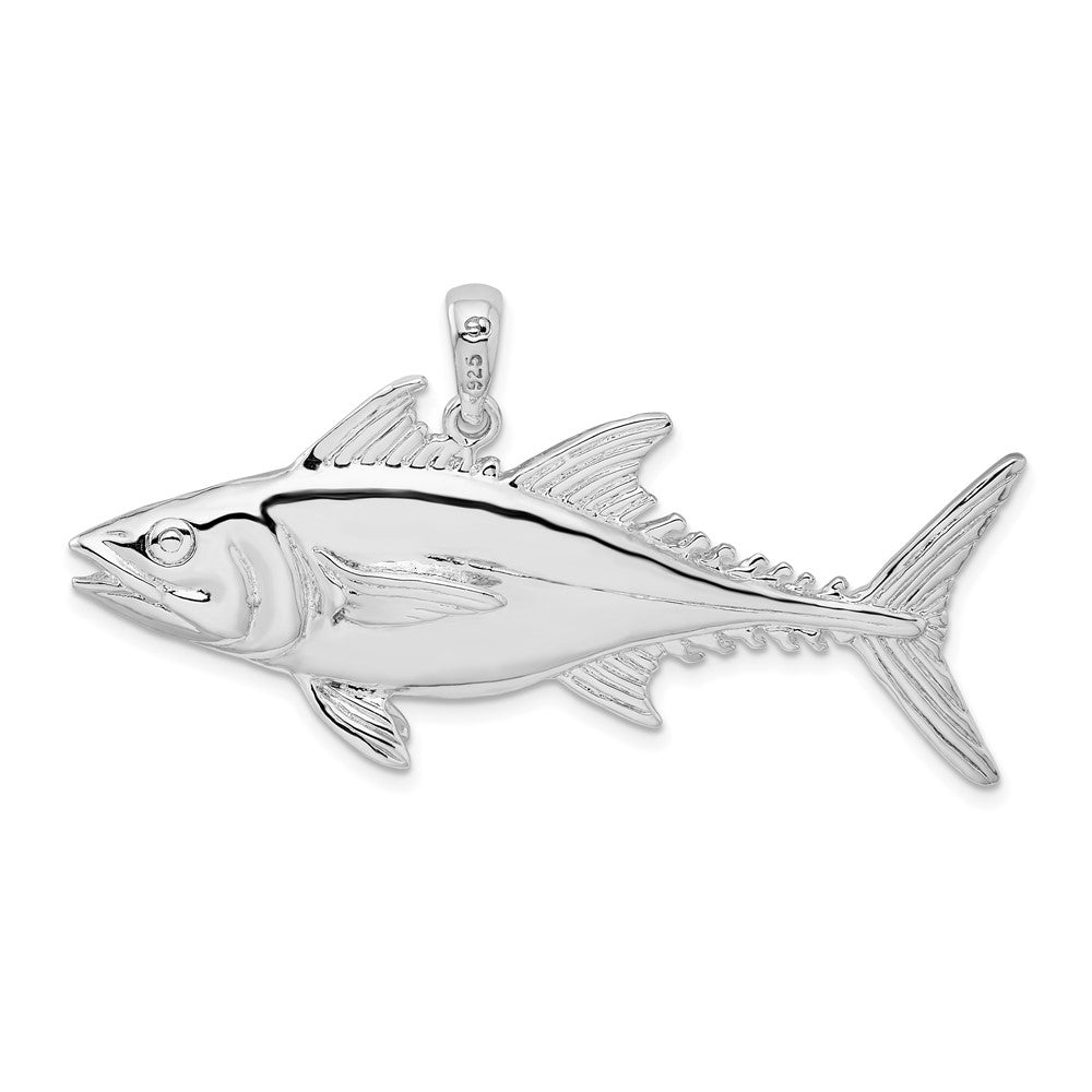 FJC Finejewelers 925 Sterling Silver Rhodium Plated Polished Skipjack Tuna Fish Charm 27 x 52 mm