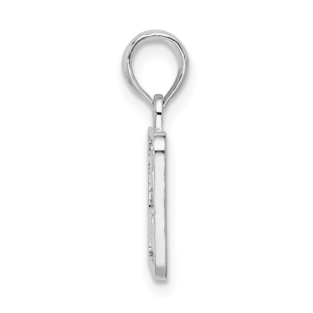 FJC Finejewelers 925 Sterling Silver Rhodium Plated OBX, North Carolina License Plate Charm 17 x 22 mm