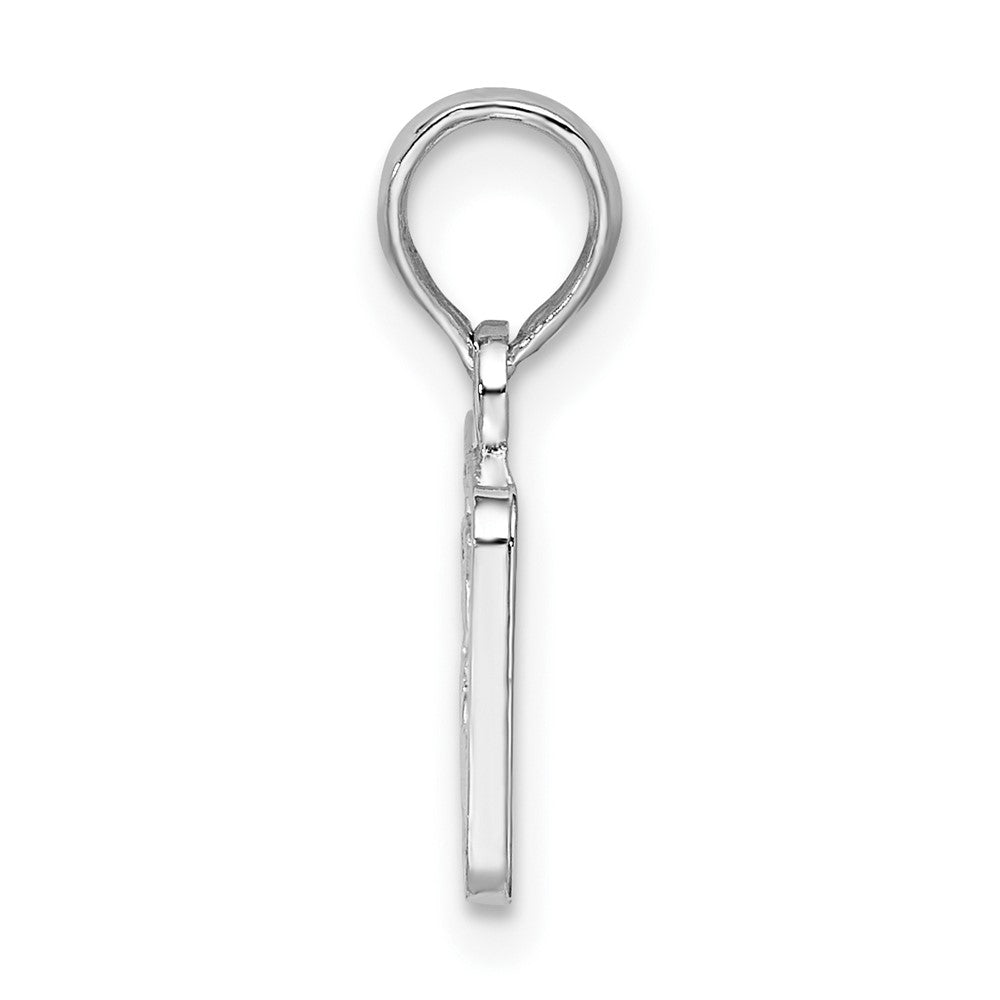 FJC Finejewelers 925 Sterling Silver Rhodium Plated OBX, North Carolina License Plate Charm 15 x 17 mm