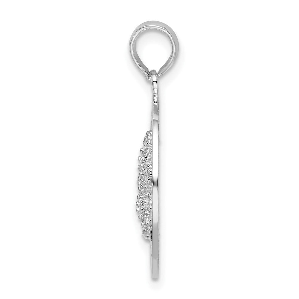 FJC Finejewelers 925 Sterling Silver Rhodium Plated Port Aransas Circle with Starfish Charm 25 x 18 mm