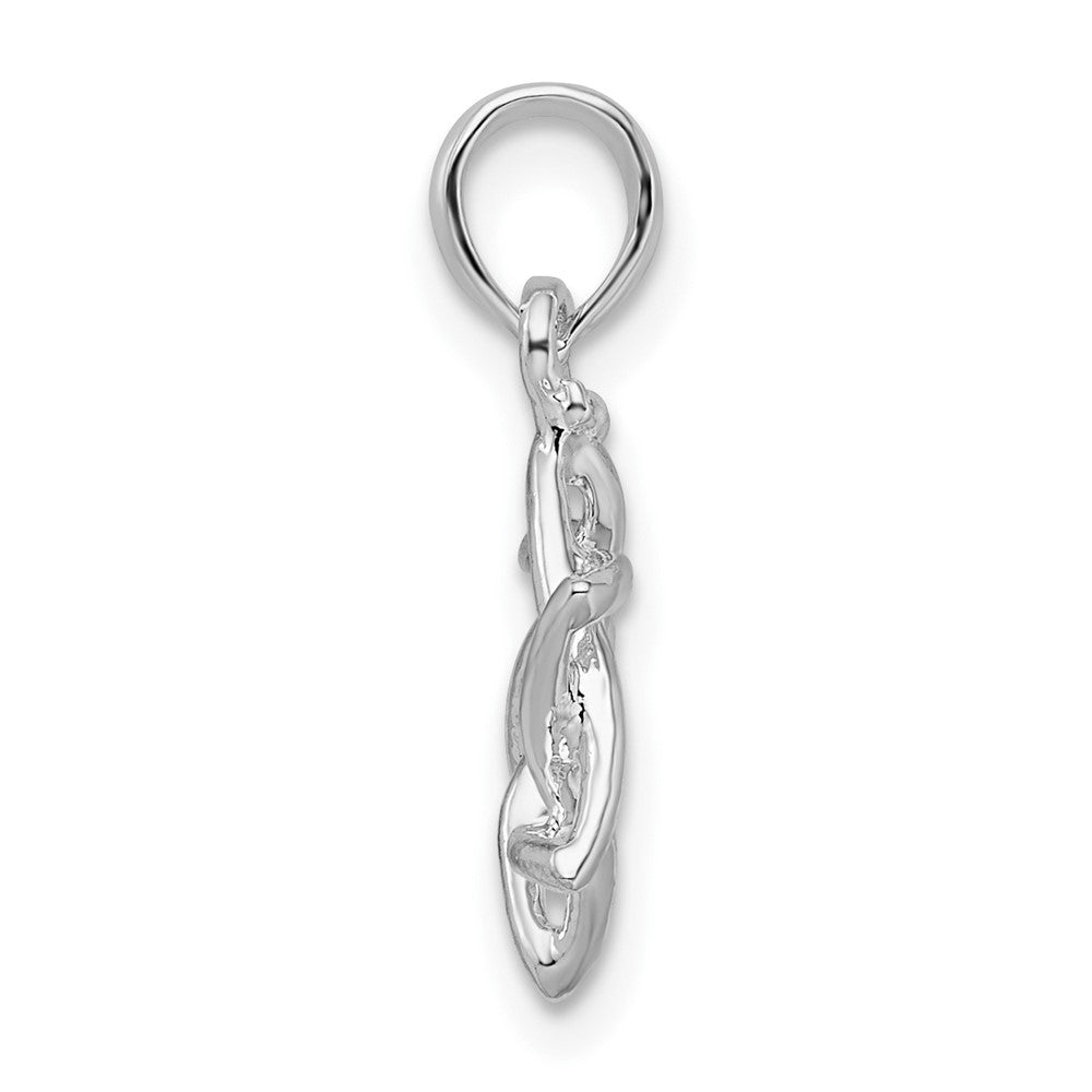 FJC Finejewelers 925 Sterling Silver Polished 3D Cut-out Star of David Charm 19 x 10 mm