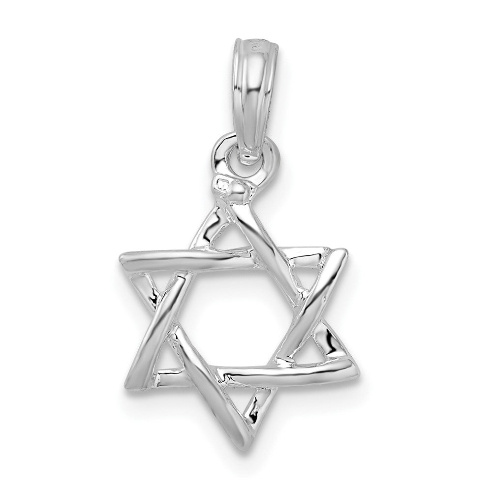 FJC Finejewelers 925 Sterling Silver Polished 3D Cut-out Star of David Charm 19 x 10 mm