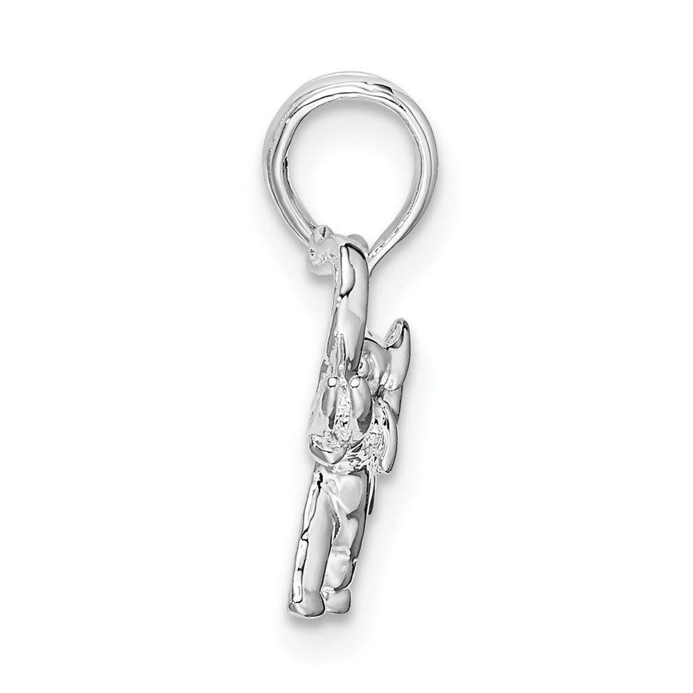 FJC Finejewelers 925 Sterling Silver Rhodium Plated Polished Elephant Charm 17 mm
