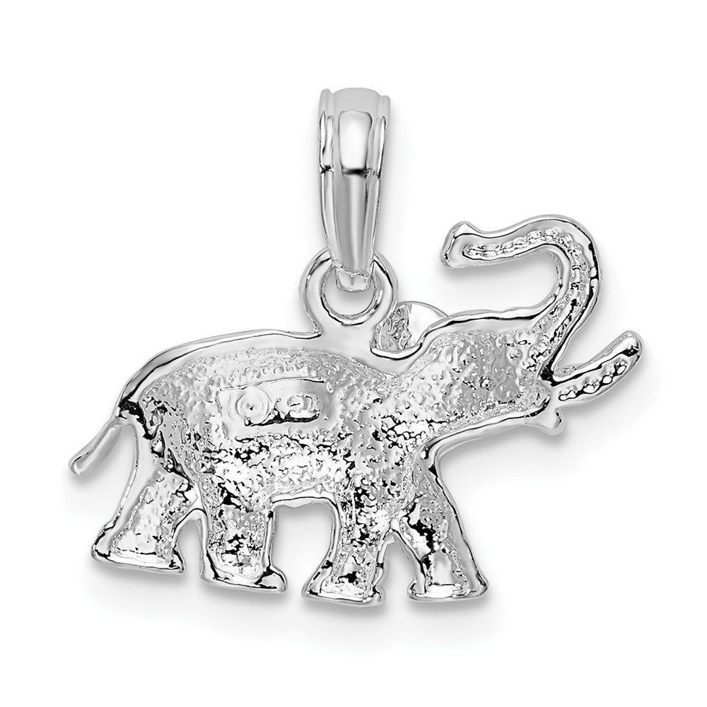 FJC Finejewelers 925 Sterling Silver Rhodium Plated Polished Elephant Charm 17 mm