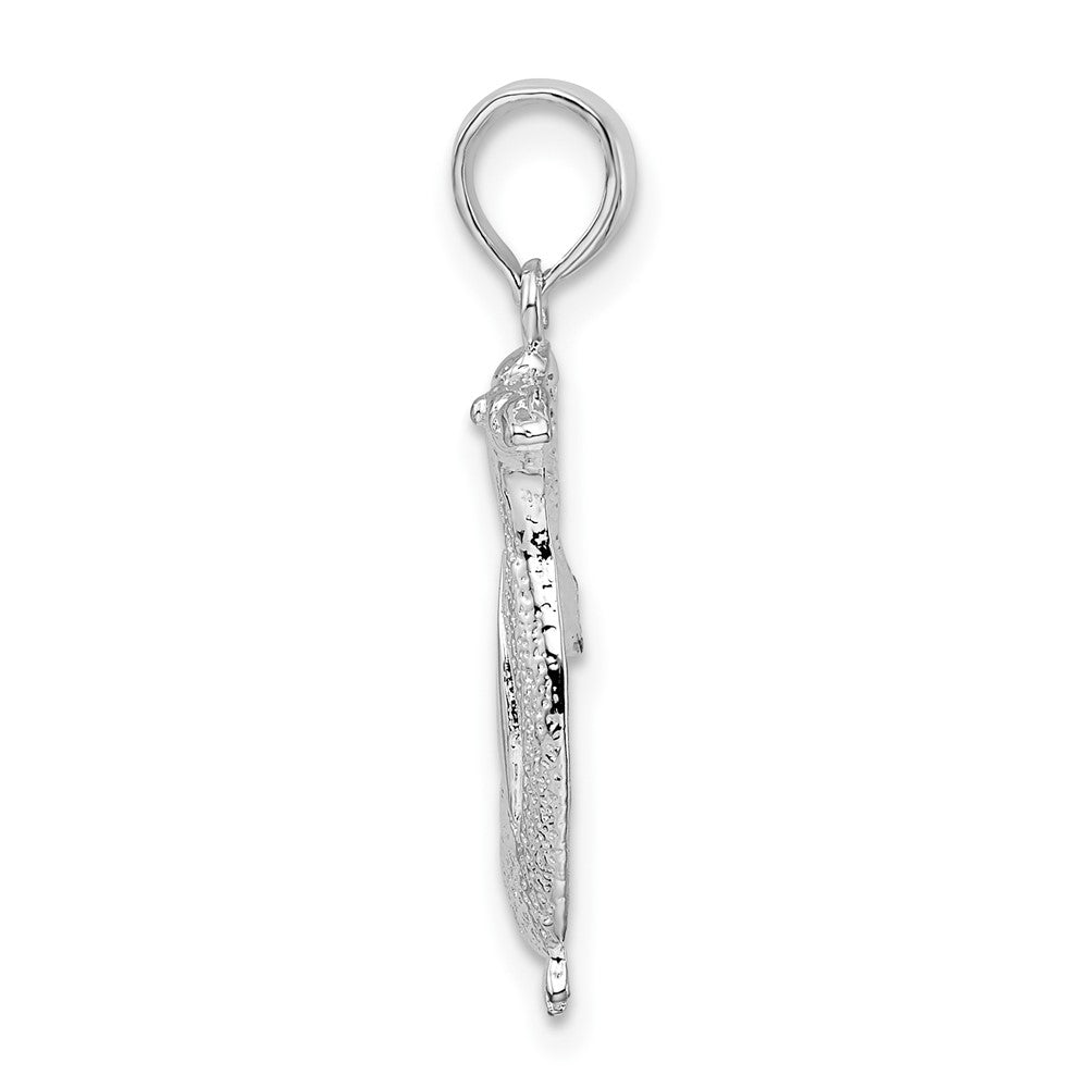 FJC Finejewelers 925 Sterling Silver Rhodium Plated Polished Penguin Charm 10 mm