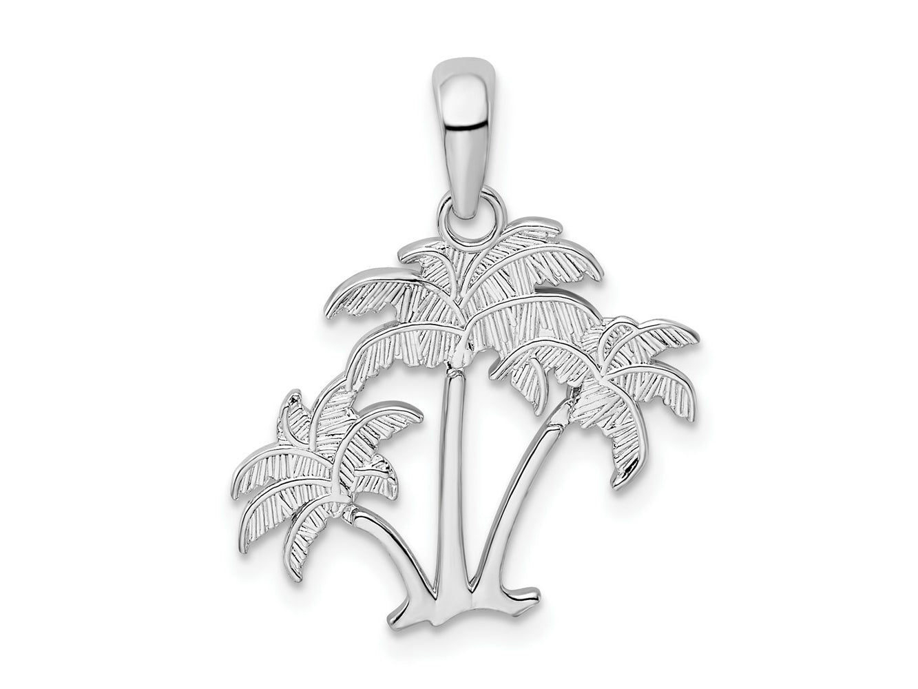 FJC Finejewelers 925 Sterling Silver Rhodium Plated Polished Palm Trees Charm 23 x 18 mm