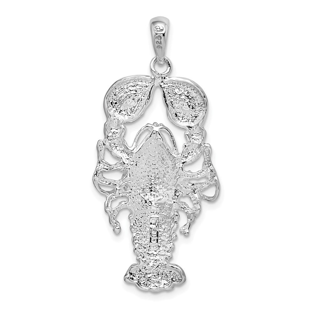 FJC Finejewelers 925 Sterling Silver Rhodium Plated Polished Maine Lobster Charm 41 x 19 mm