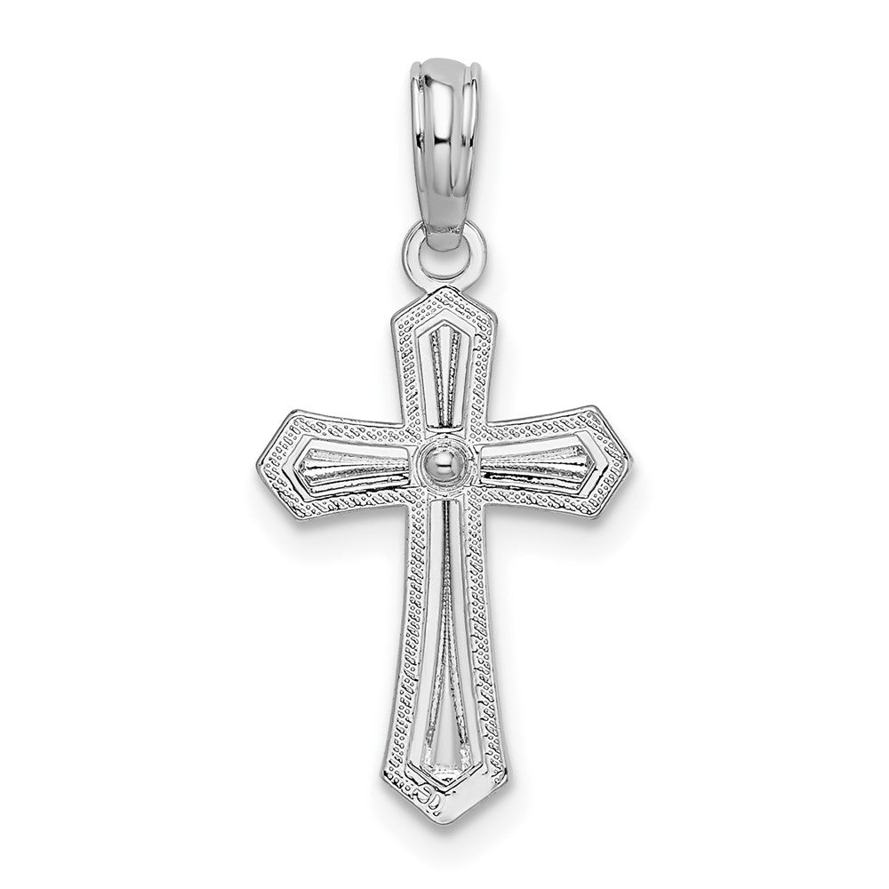 FJC Finejewelers 925 Sterling Silver Polished Beaded Passion Cross Charm 11 mm