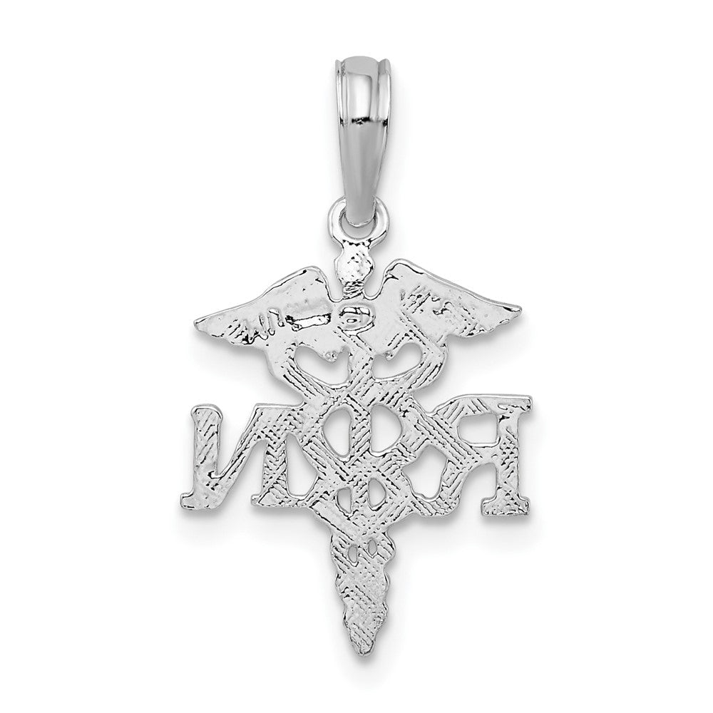 FJC Finejewelers 925 Sterling Silver Rhodium Plated Polished RN Caduceus Charm 22 x 12 mm