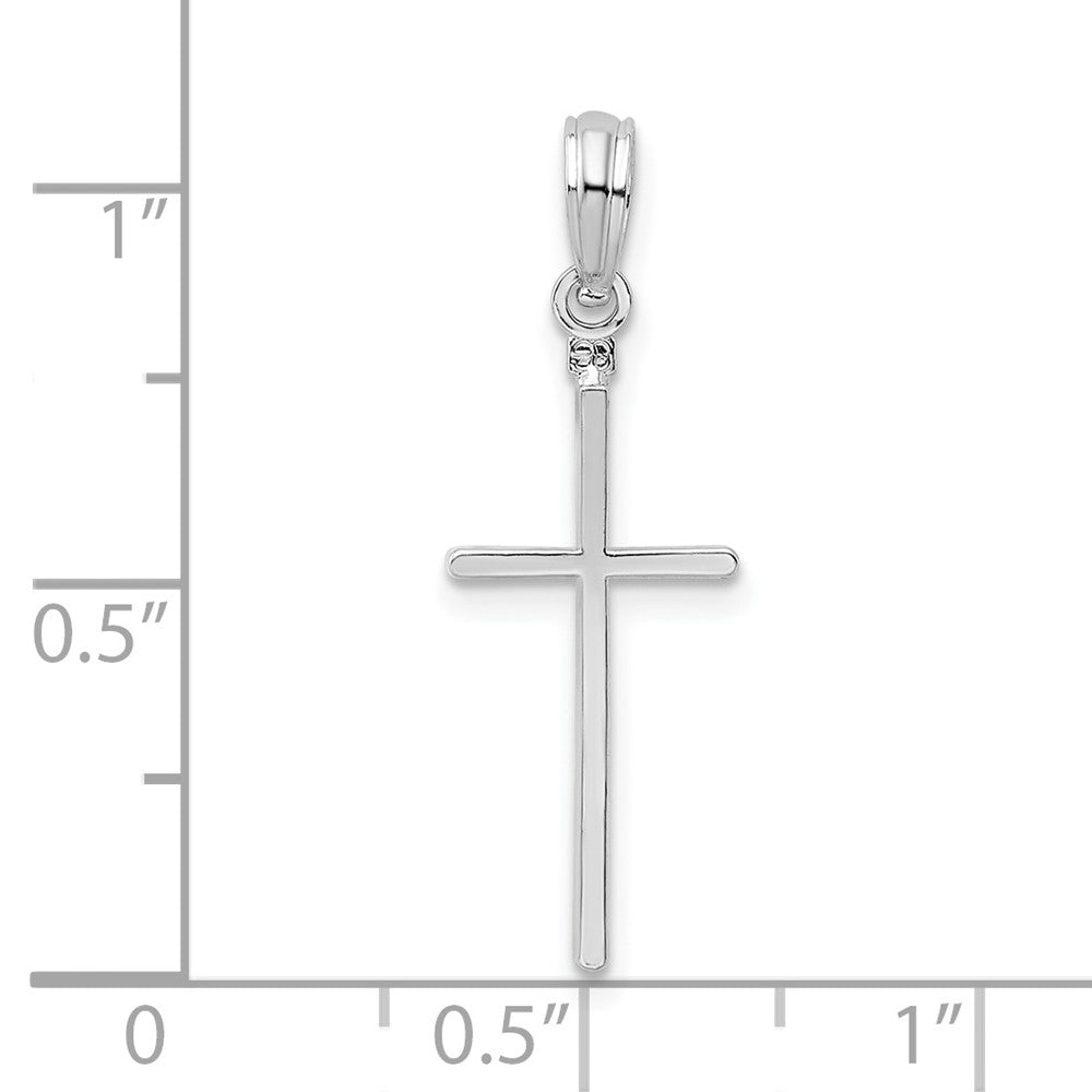 FJC Finejewelers 925 Sterling Silver Polished Thin Latin Cross Charm 9 mm
