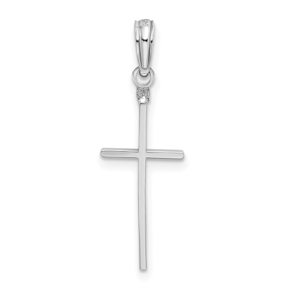 FJC Finejewelers 925 Sterling Silver Rhodium Plated Polished Thin Latin Cross Charm 9 mm
