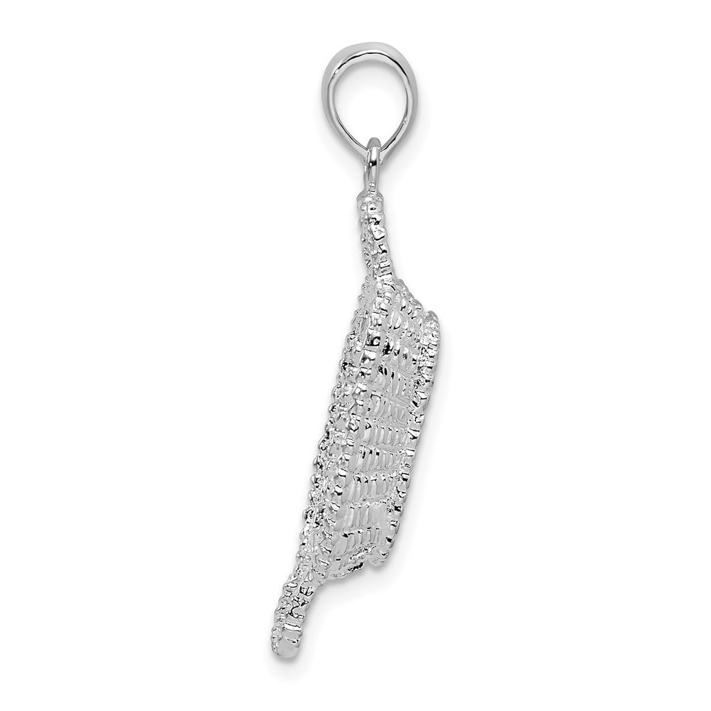 FJC Finejewelers 925 Sterling Silver Rhodium Plated Polished 3D Rectangular Basket Charm 32 x 9 mm