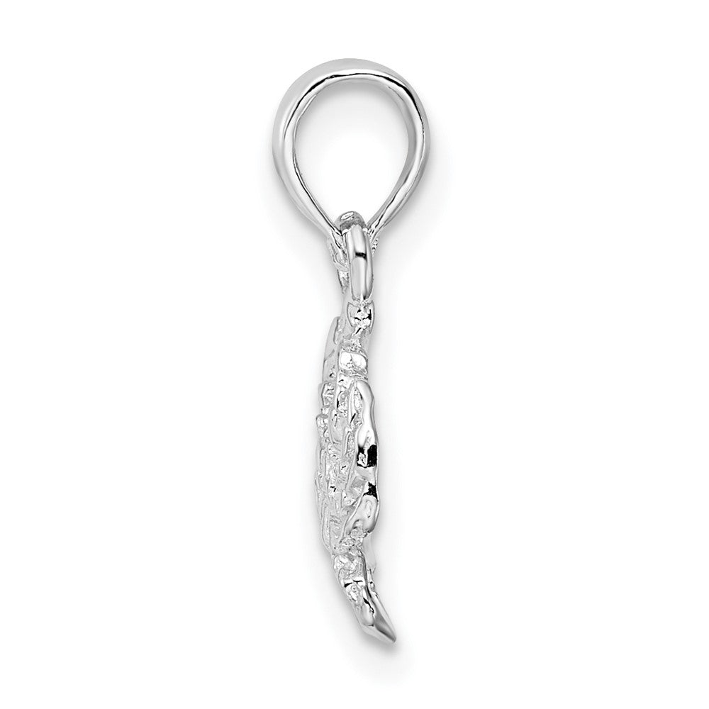FJC Finejewelers 925 Sterling Silver Rhodium Plated Polished Blue Crab Charm 16 x 11 mm