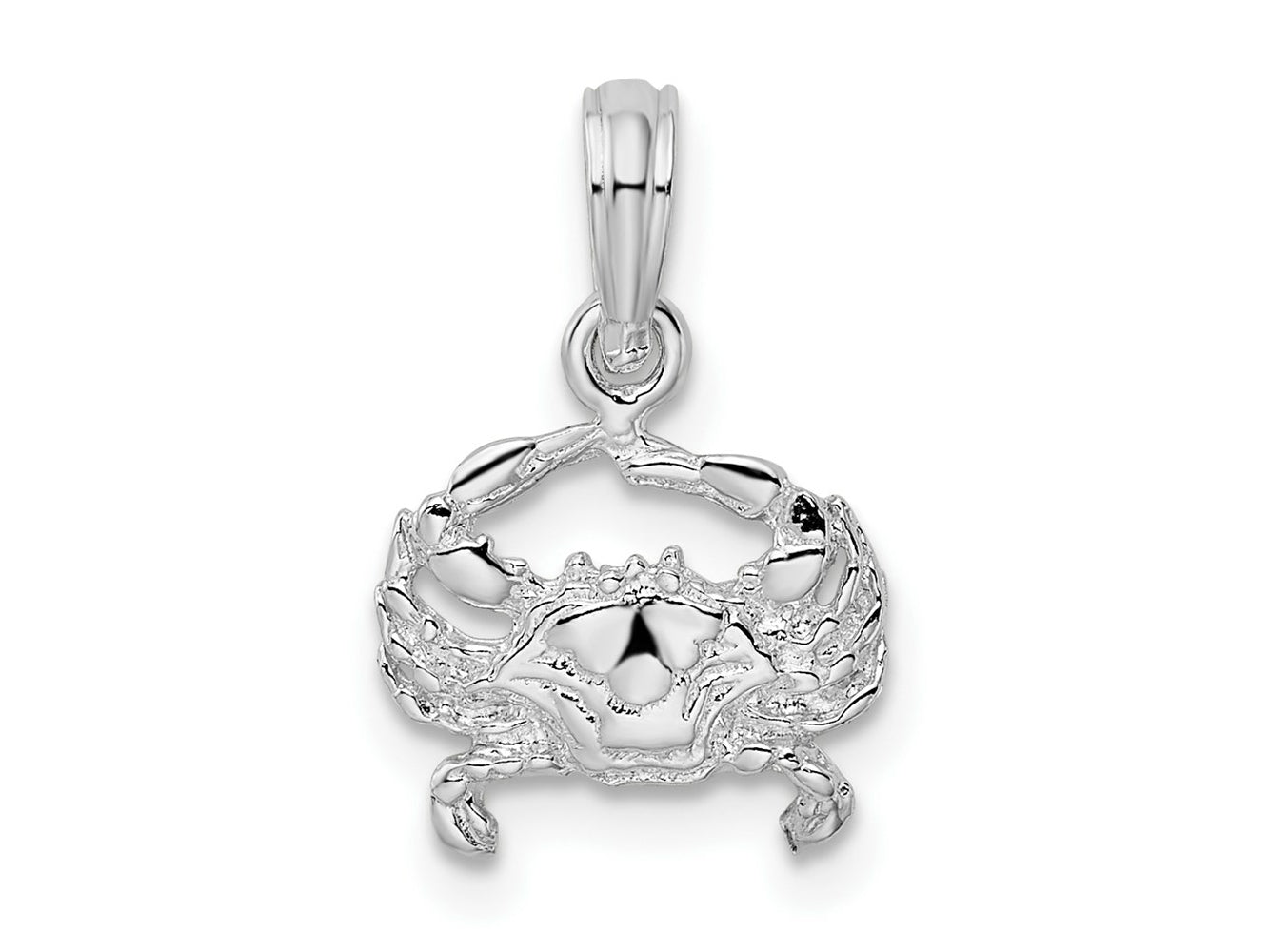 FJC Finejewelers 925 Sterling Silver Rhodium Plated Polished Blue Crab Charm 16 x 11 mm