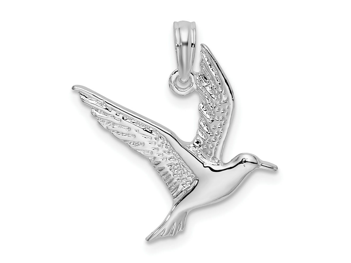 FJC Finejewelers 925 Sterling Silver Rhodium Plated Polished Flying Seagull Charm 15 mm