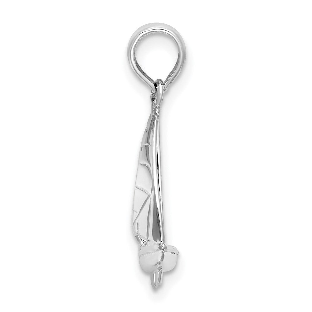 FJC Finejewelers 925 Sterling Silver Rhodium Plated Polished 3D Sailboat Charm 22 x 12 mm