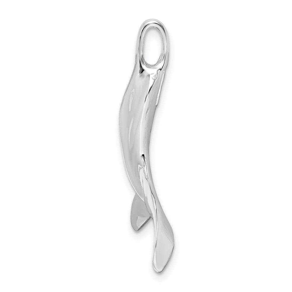 FJC Finejewelers 925 Sterling Silver Rhodium Plated Polished 3D Whale Tail Charm 29 x 25 mm