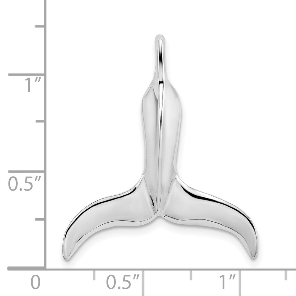 FJC Finejewelers 925 Sterling Silver Rhodium Plated Polished 3D Whale Tail Charm 29 x 25 mm