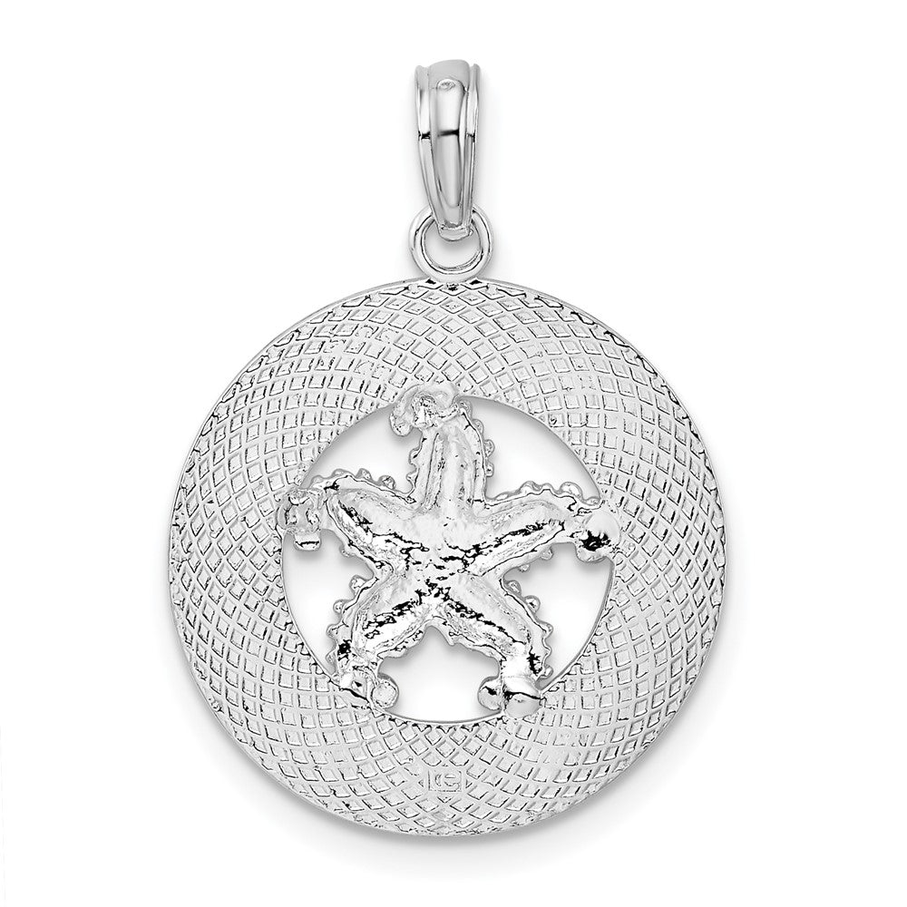 FJC Finejewelers 925 Sterling Silver  Marathon FL Keys Circle with Starfish Charm 25 x 18 mm