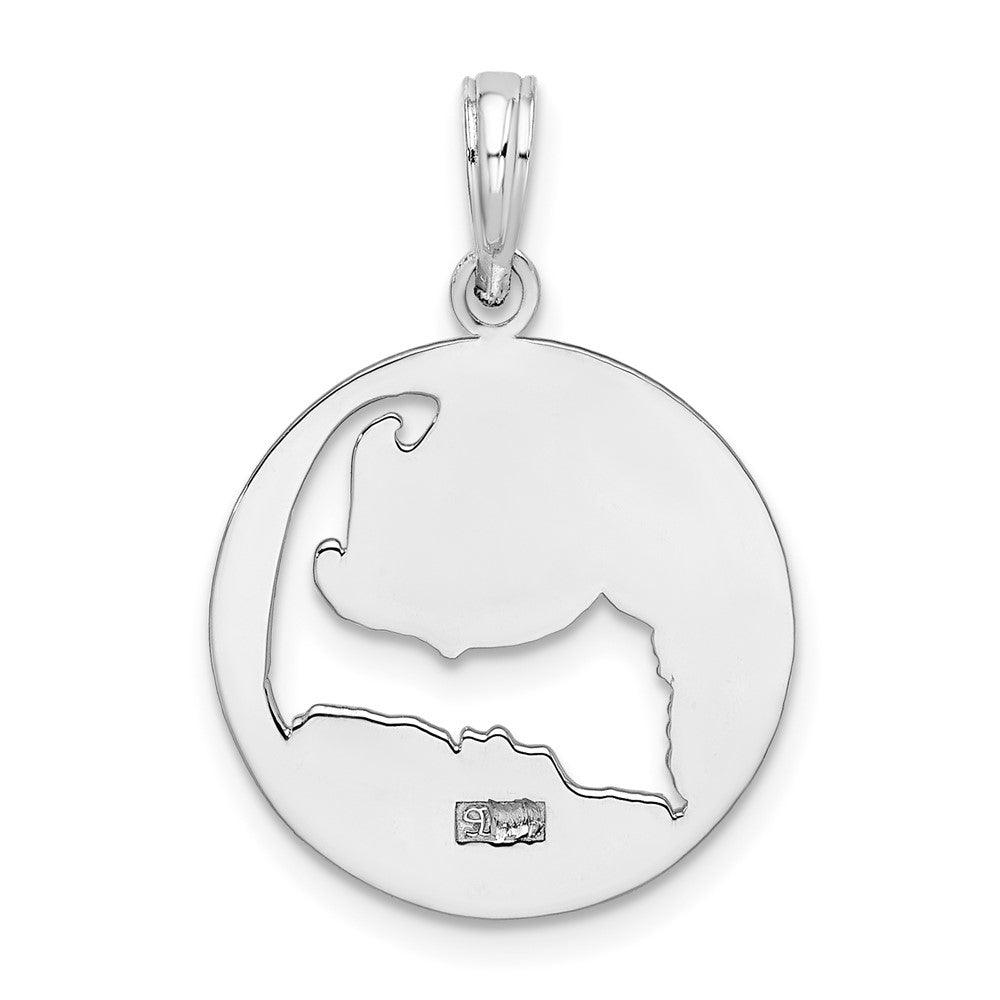 FJC Finejewelers 925 Sterling Silver Polished Cape Cod Cut-out Charm 24 x 17 mm