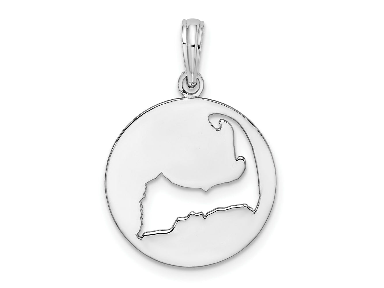 FJC Finejewelers 925 Sterling Silver Polished Cape Cod Cut-out Charm 24 x 17 mm