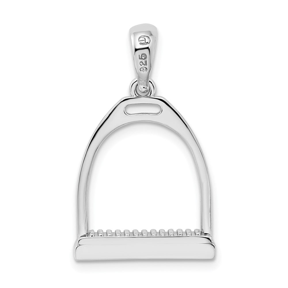 FJC Finejewelers 925 Sterling Silver Polished 3D Large Horse Stirrup Charm 16 mm