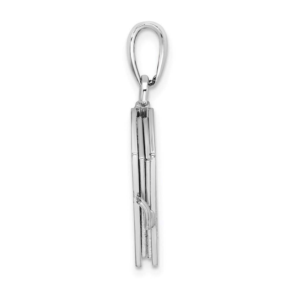 FJC Finejewelers 925 Sterling Silver Rhodium Plated Moveable 3D Lord's Prayer Bible Charm 27 x 15 mm