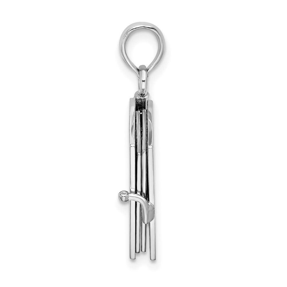 FJC Finejewelers 925 Sterling Silver Rhodium Plated Moveable 3D Spanish Santa Biblia Charm 25 x 15 mm