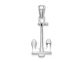 FJC Finejewelers 925 Sterling Silver Rhodium Plated Polished 3D Large Navy Anchor Charm 35 x 13 mm