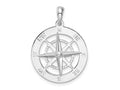FJC Finejewelers 925 Sterling Silver Rhodium Plated Polished Nautical Compass Charm 28 x 20 mm