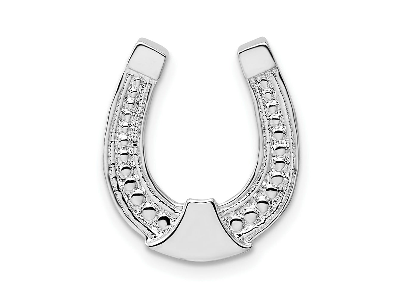 FJC Finejewelers 925 Sterling Silver Polished Horseshoe Chain Slide 15 mm
