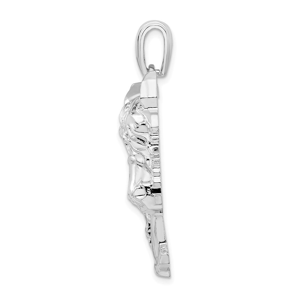 FJC Finejewelers 925 Sterling Silver Rhodium Plated Polished Large Horse Head Charm 21 mm