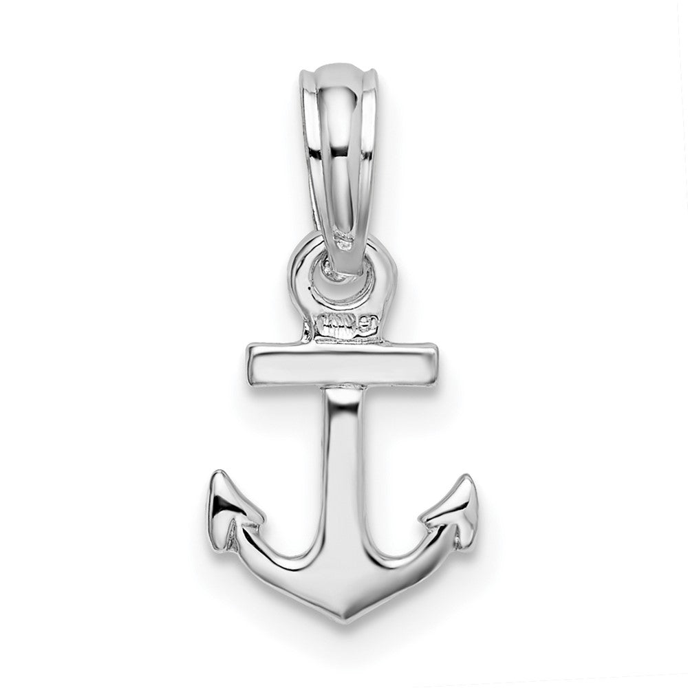 FJC Finejewelers 925 Sterling Silver Polished 3D Mini Anchor Charm 16 x 7 mm