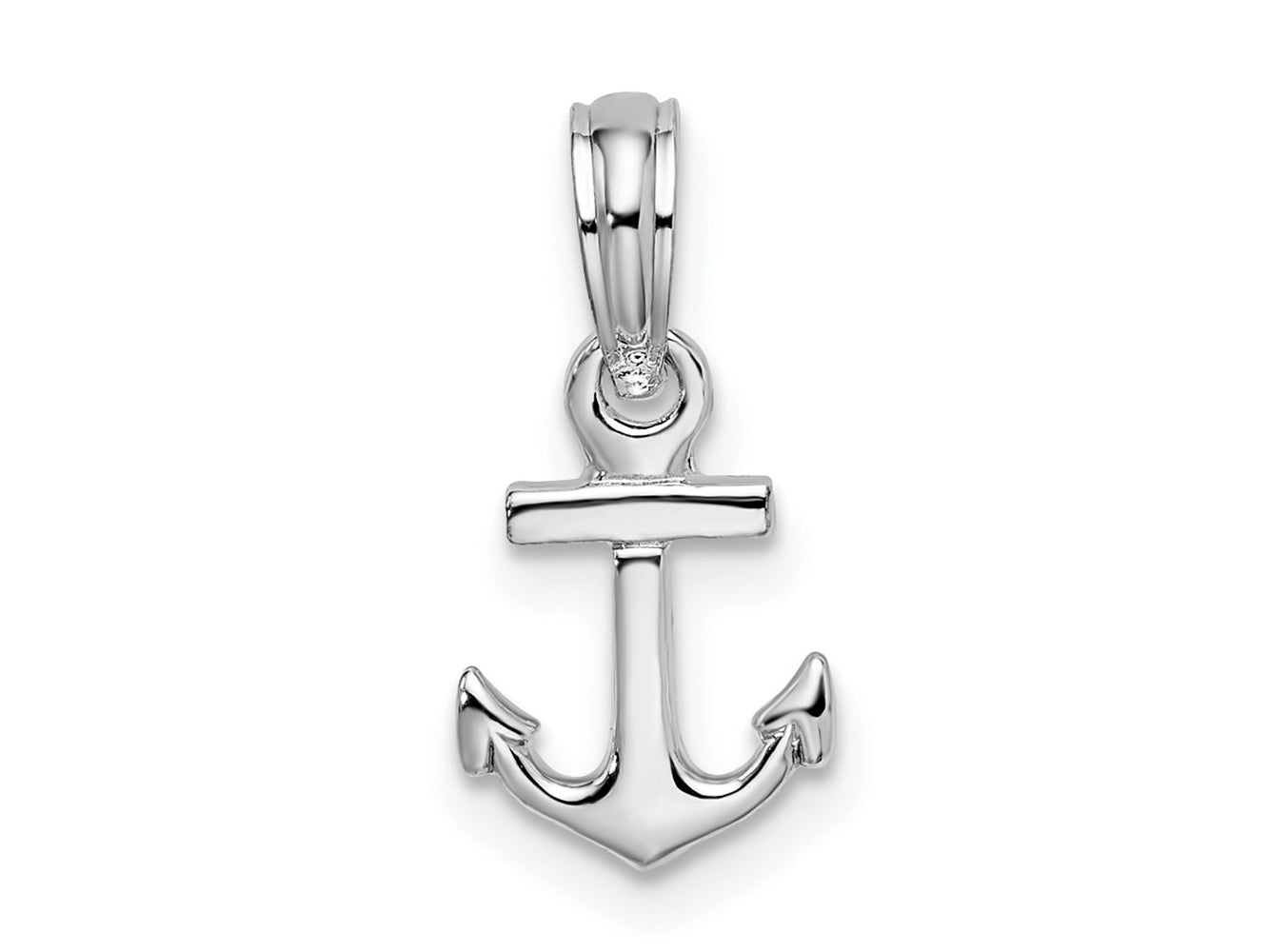 FJC Finejewelers 925 Sterling Silver Polished 3D Mini Anchor Charm 16 x 7 mm
