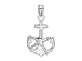 FJC Finejewelers 925 Sterling Silver Rhodium Plated Polished Anchor with Starfish Charm 39 x 20 mm