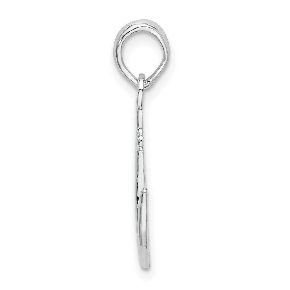 FJC Finejewelers 925 Sterling Silver Rhodium Plated Polished Anchor Charm 23 x 12 mm