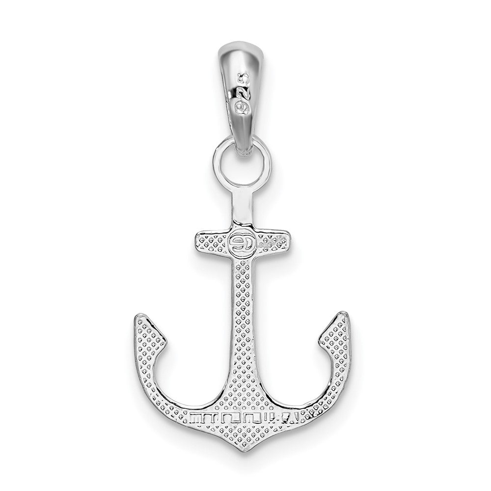FJC Finejewelers 925 Sterling Silver Rhodium Plated Polished Anchor Charm 23 x 12 mm