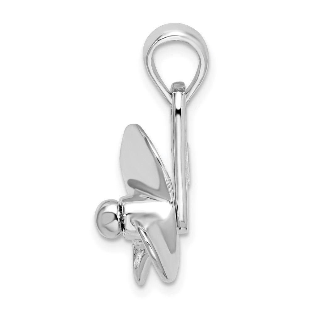 FJC Finejewelers 925 Sterling Silver Rhodium Plated Polished Moveable 3D Propeller Charm 23 x 15 mm