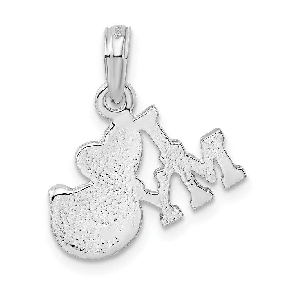 FJC Finejewelers 925 Sterling Silver Rhodium Plated Polished I Heart My Cat Charm 15 mm