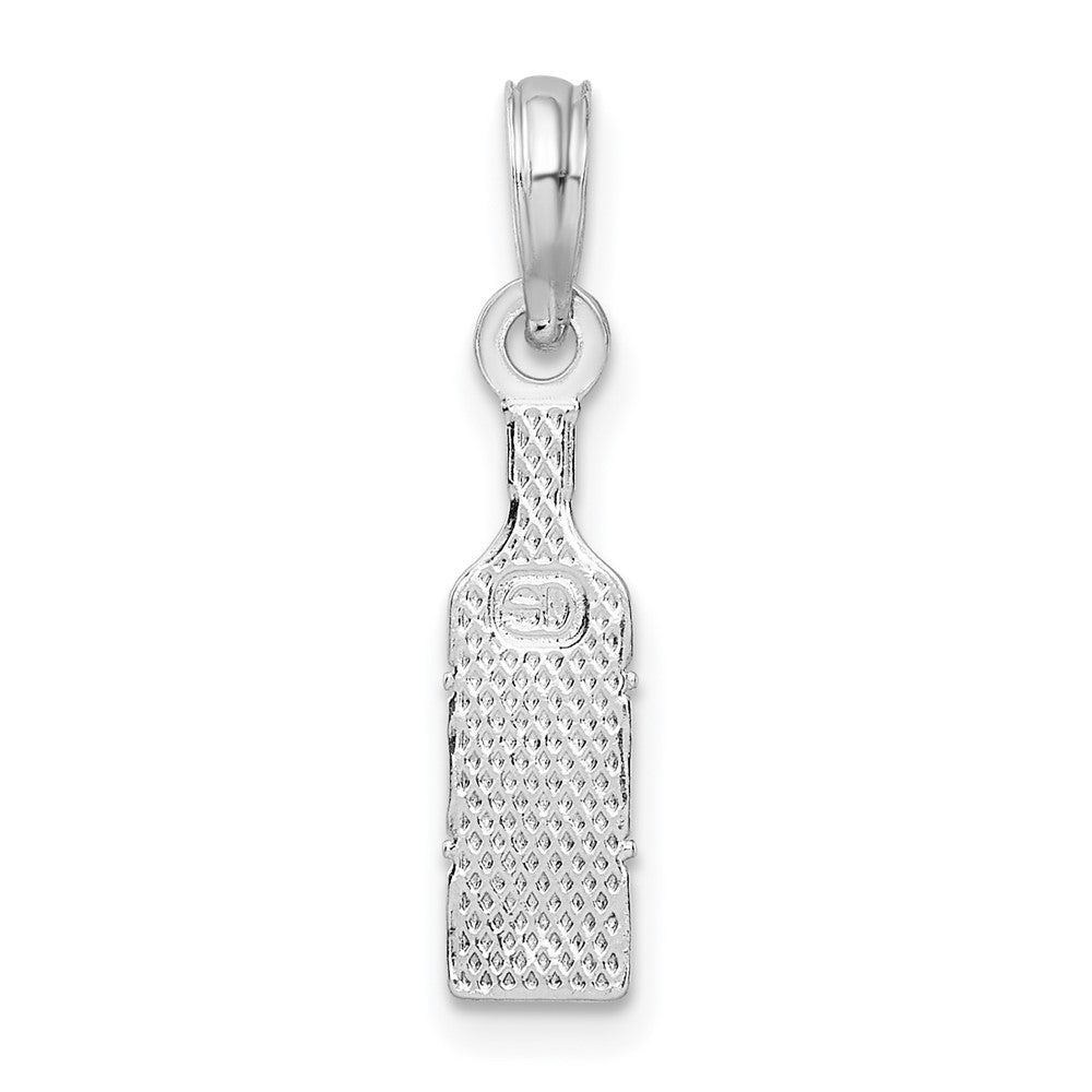 FJC Finejewelers 925 Sterling Silver Rhodium Plated Polished Wine Bottle Charm 22 x 5 mm