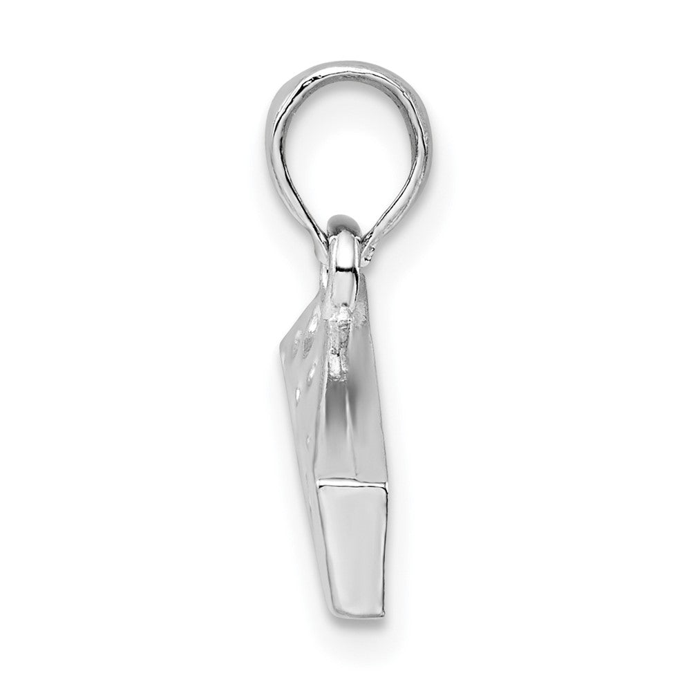 FJC Finejewelers 925 Sterling Silver Rhodium Plated Polished Cheese Wedge Charm 17 x 14 mm