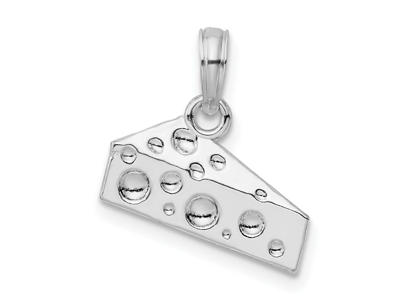 FJC Finejewelers 925 Sterling Silver Rhodium Plated Polished Cheese Wedge Charm 17 x 14 mm