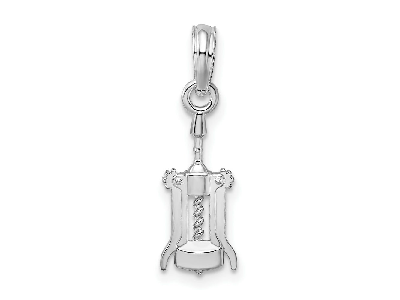 FJC Finejewelers 925 Sterling Silver Rhodium Plated Polished Wine Bottle Opener Charm 22 x 6 mm
